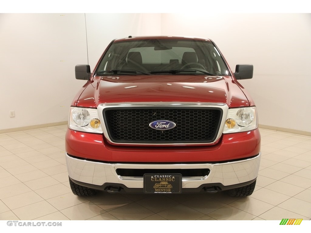 2008 F150 XLT SuperCab 4x4 - Redfire Metallic / Medium/Dark Flint photo #2