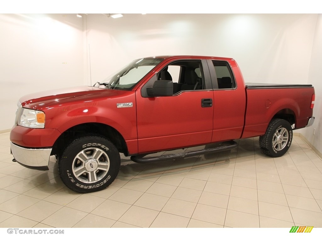 2008 F150 XLT SuperCab 4x4 - Redfire Metallic / Medium/Dark Flint photo #3