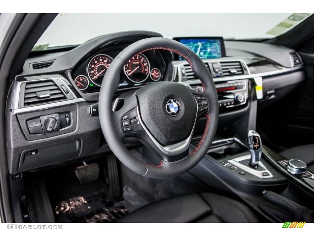 2017 BMW 3 Series 330e iPerfomance Sedan Black Dashboard Photo #119314628