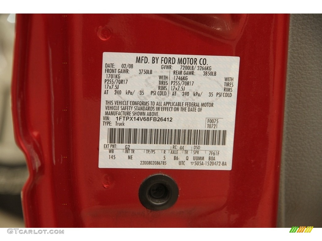 2008 F150 XLT SuperCab 4x4 - Redfire Metallic / Medium/Dark Flint photo #17