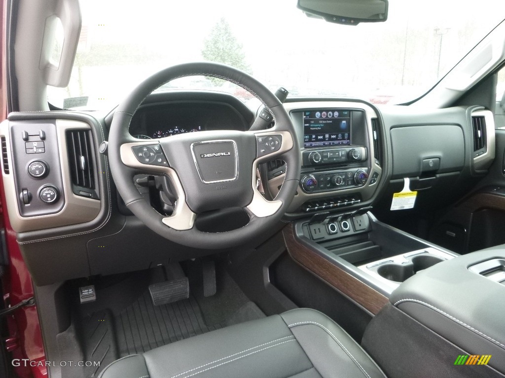Jet Black Interior 2017 GMC Sierra 1500 Denali Crew Cab 4WD Photo #119314853