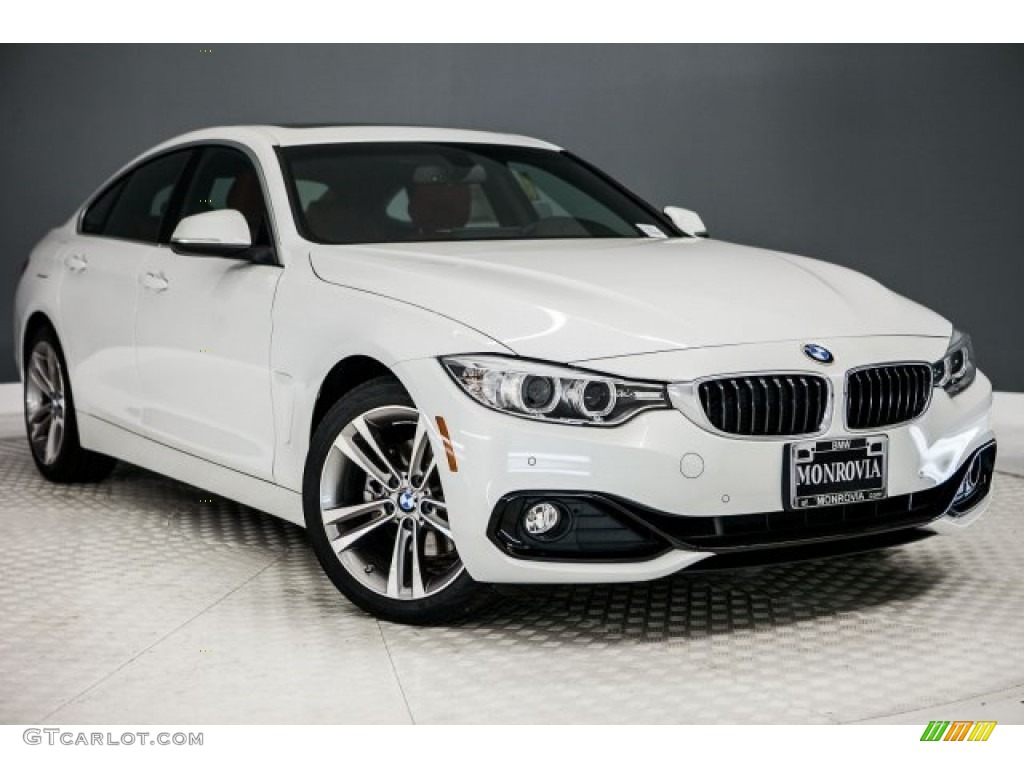 2017 4 Series 430i Gran Coupe - Mineral White Metallic / Coral Red photo #12