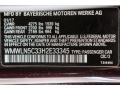  2017 Clubman Cooper Pure Burgundy Metallic Color Code C2C