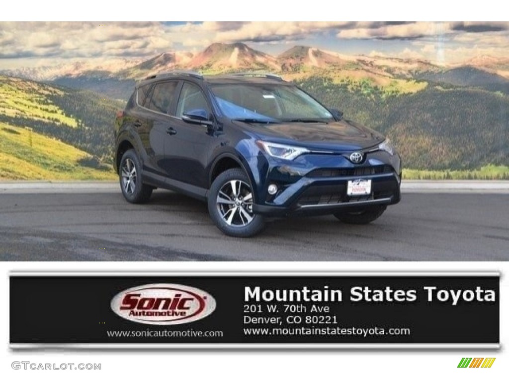 2017 RAV4 XLE AWD - Galactic Aqua Mica / Black photo #1