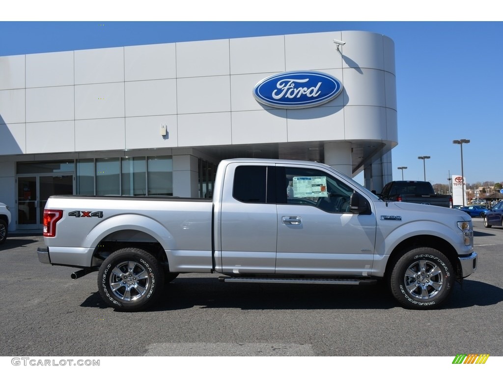 2017 F150 XLT SuperCab 4x4 - Ingot Silver / Earth Gray photo #2