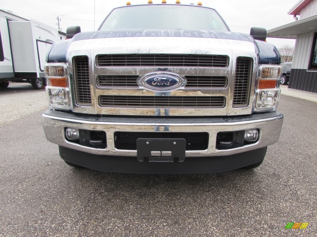2009 F350 Super Duty Lariat Crew Cab 4x4 Dually - Dark Blue Pearl Metallic / Camel photo #4