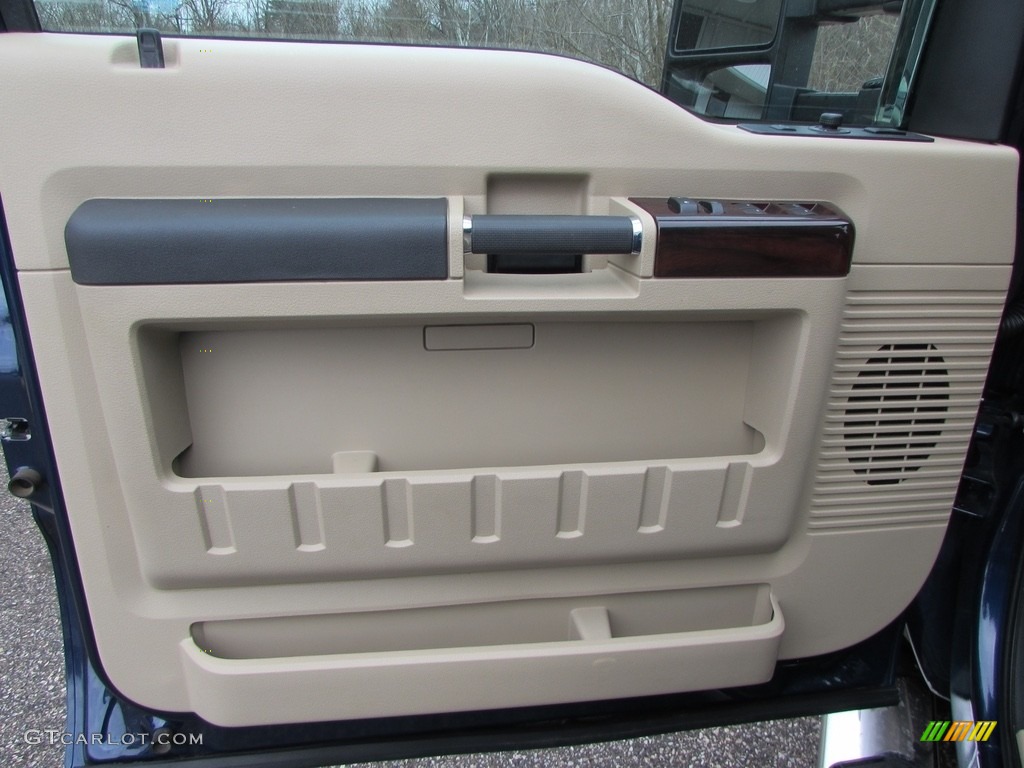 2009 F350 Super Duty Lariat Crew Cab 4x4 Dually - Dark Blue Pearl Metallic / Camel photo #27
