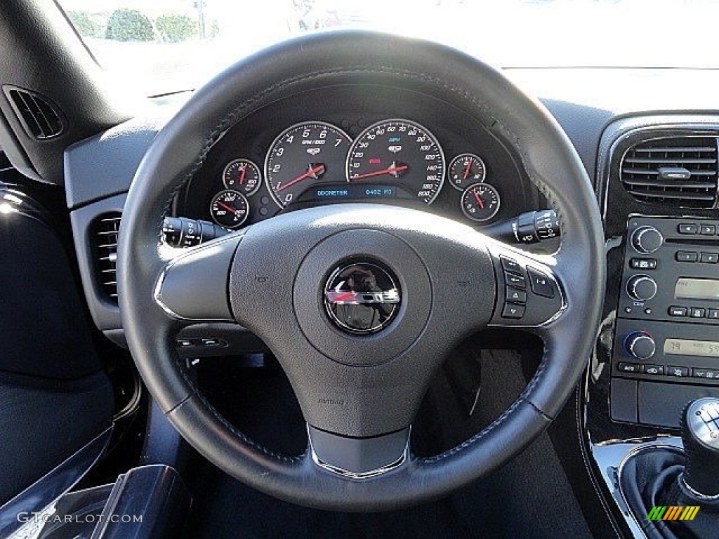 2013 Chevrolet Corvette Coupe Ebony Steering Wheel Photo #119327119
