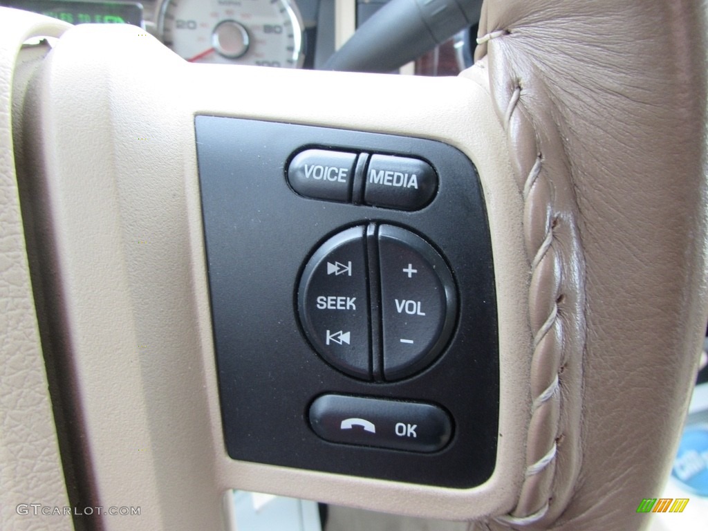2009 F350 Super Duty Lariat Crew Cab 4x4 Dually - Dark Blue Pearl Metallic / Camel photo #47