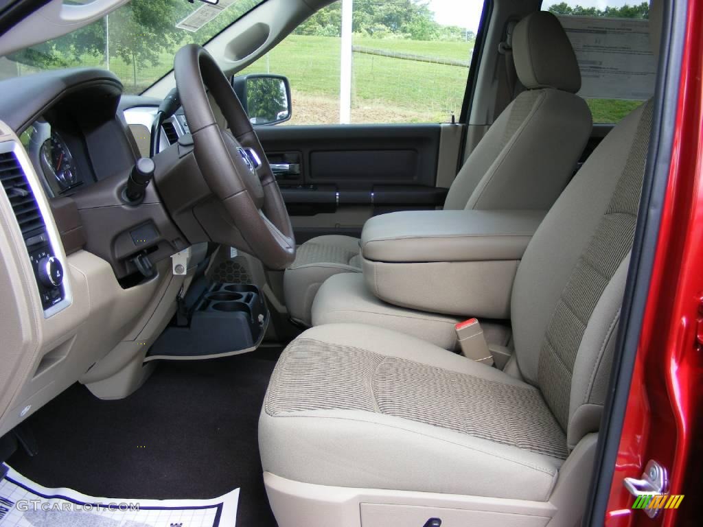 2009 Ram 1500 SLT Quad Cab - Inferno Red Crystal Pearl / Light Pebble Beige/Bark Brown photo #6