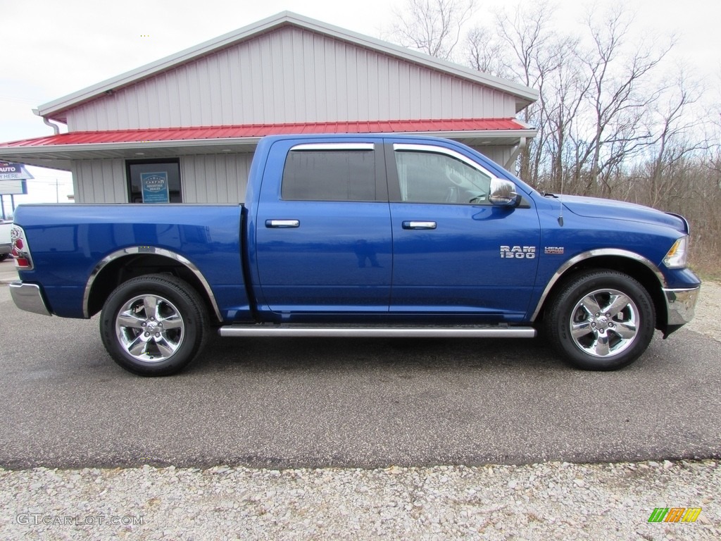 2014 1500 SLT Crew Cab 4x4 - Blue Streak Pearl Coat / Black/Diesel Gray photo #2