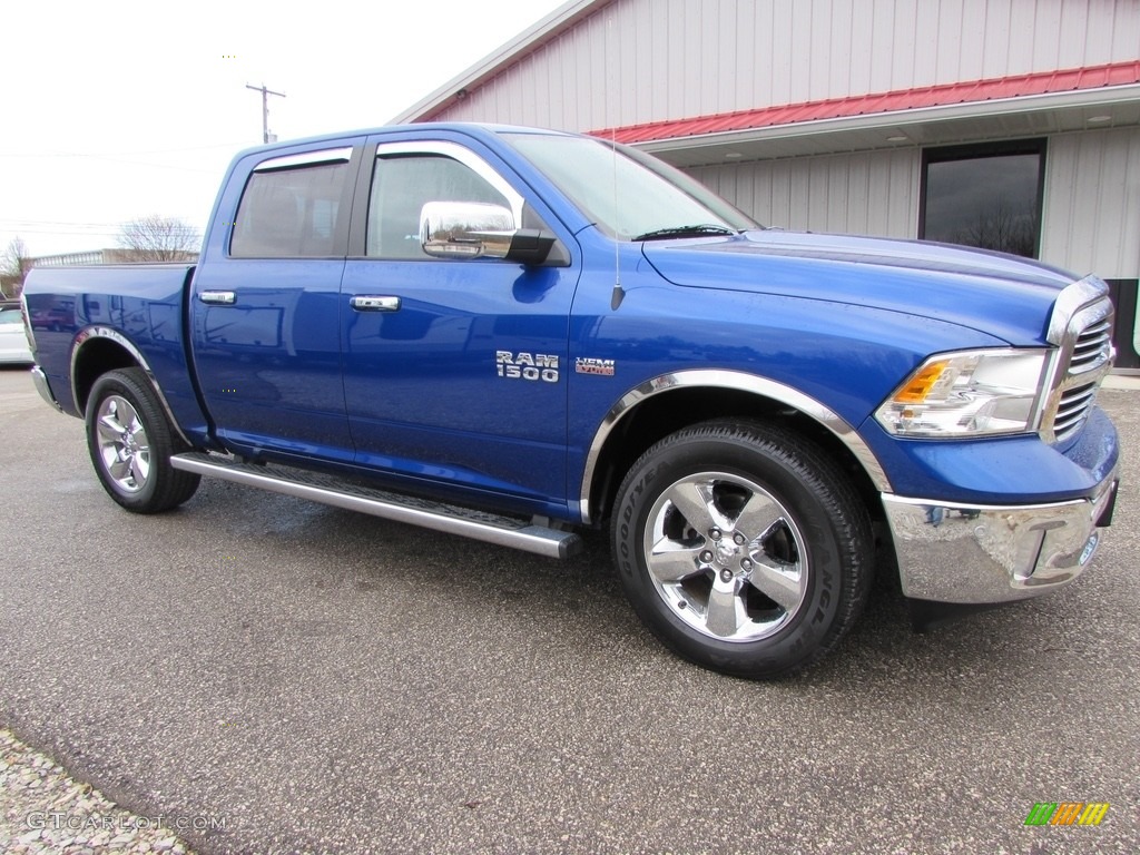 2014 1500 SLT Crew Cab 4x4 - Blue Streak Pearl Coat / Black/Diesel Gray photo #7