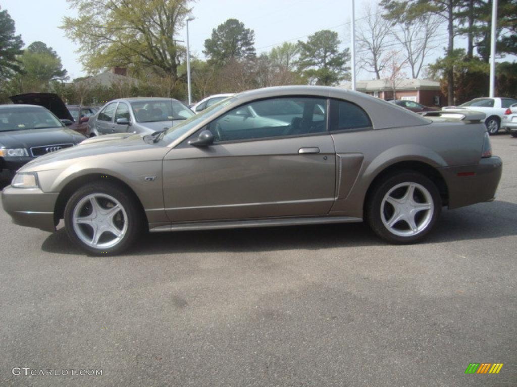 2002 Mustang GT Coupe - Mineral Grey Metallic / Dark Charcoal photo #2
