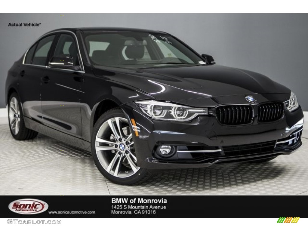 2017 3 Series 330i Sedan - Black Sapphire Metallic / Black photo #1