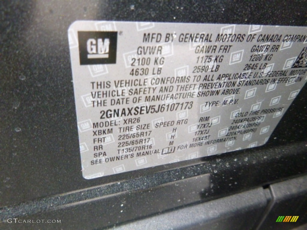 2018 Equinox LT AWD - Nightfall Gray Metallic / Jet Black photo #15