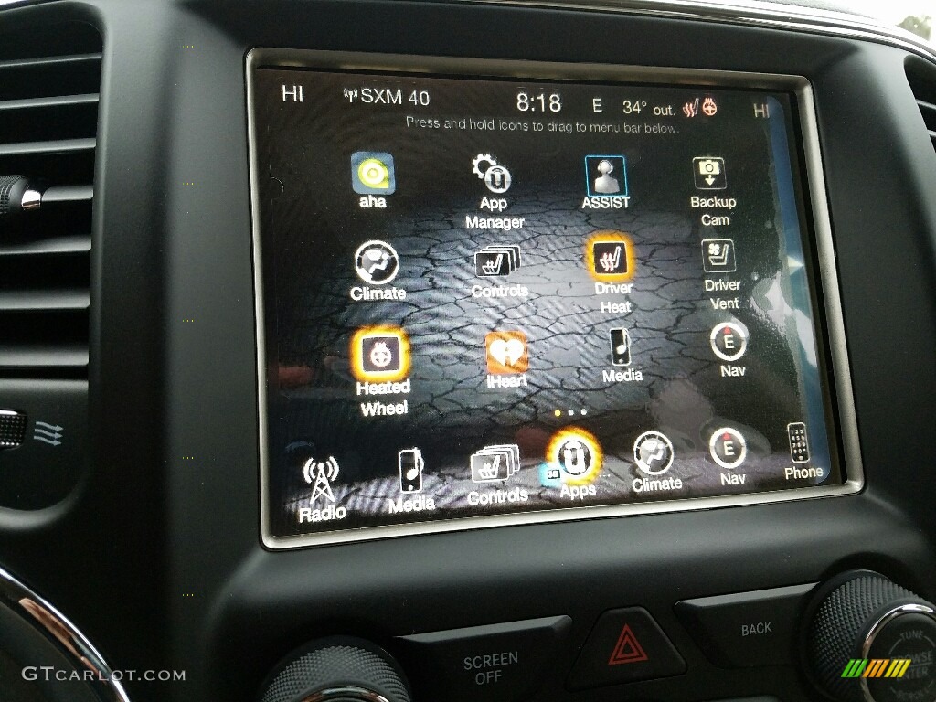 2017 Grand Cherokee Overland 4x4 - Diamond Black Crystal Pearl / Brown/Light Frost Beige photo #10