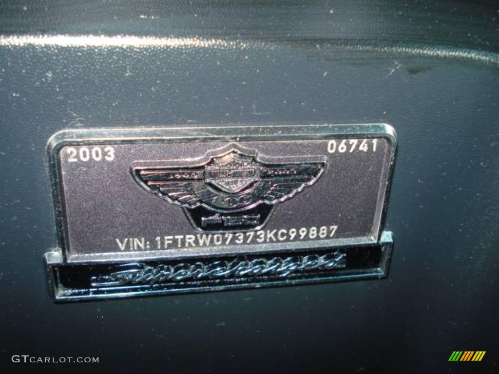 2003 F150 Harley-Davidson SuperCrew - Black / Black/Silver photo #21