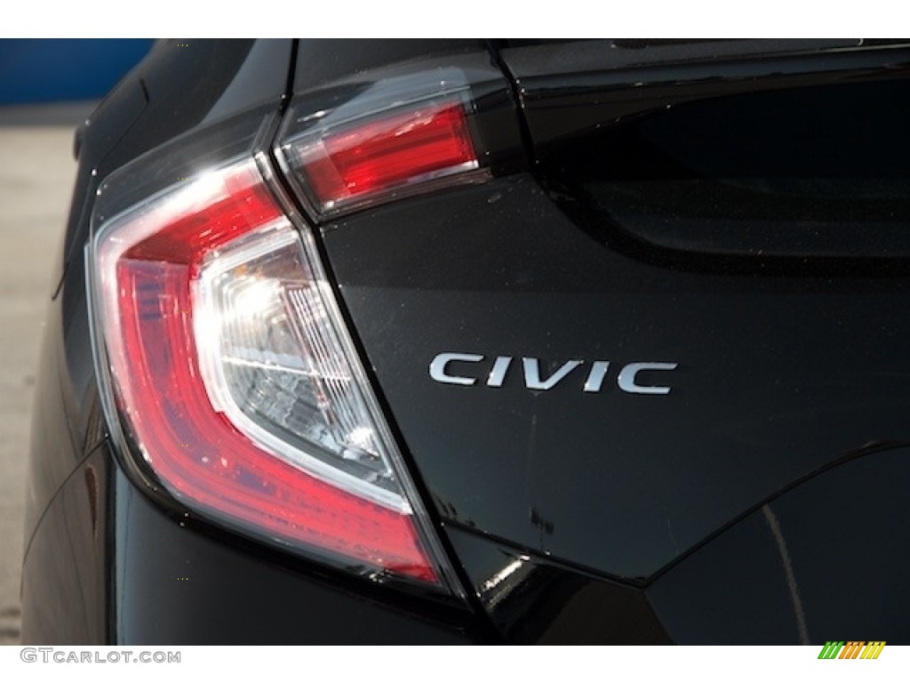 2017 Civic LX Hatchback - Crystal Black Pearl / Black photo #3