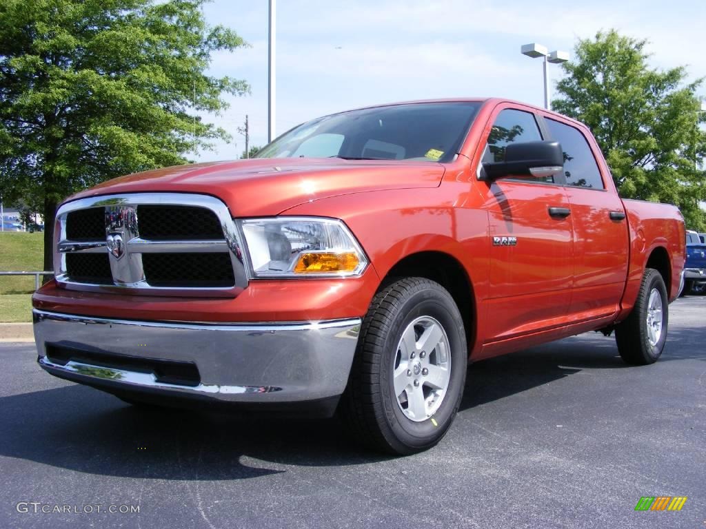 2009 Ram 1500 SLT Crew Cab - Sunburst Orange Pearl / Dark Slate/Medium Graystone photo #1