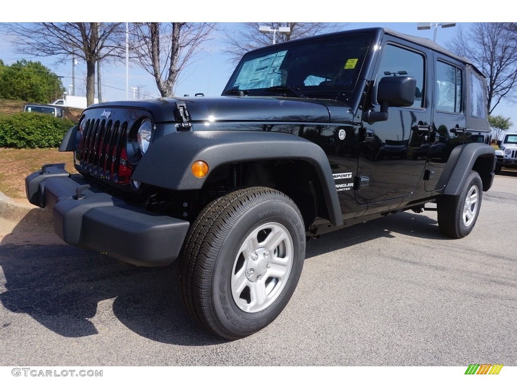 2017 Wrangler Unlimited Sport 4x4 - Black / Black photo #1