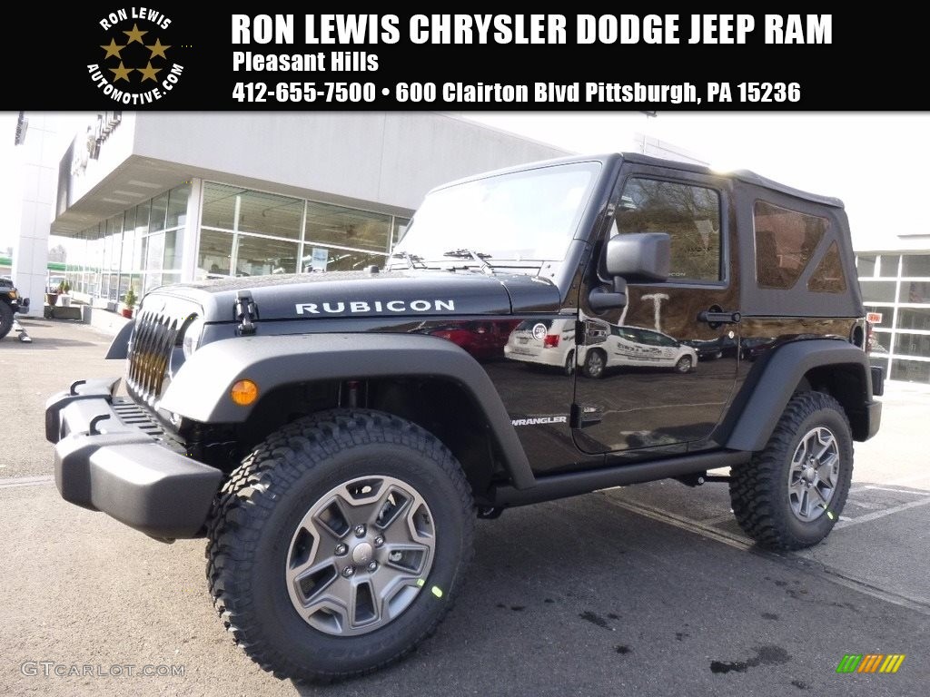 2017 Wrangler Rubicon 4x4 - Black / Black photo #1