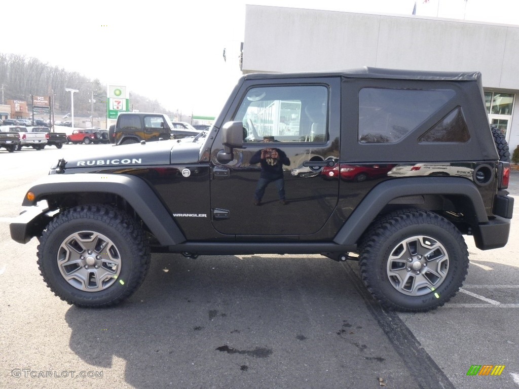 2017 Wrangler Rubicon 4x4 - Black / Black photo #2