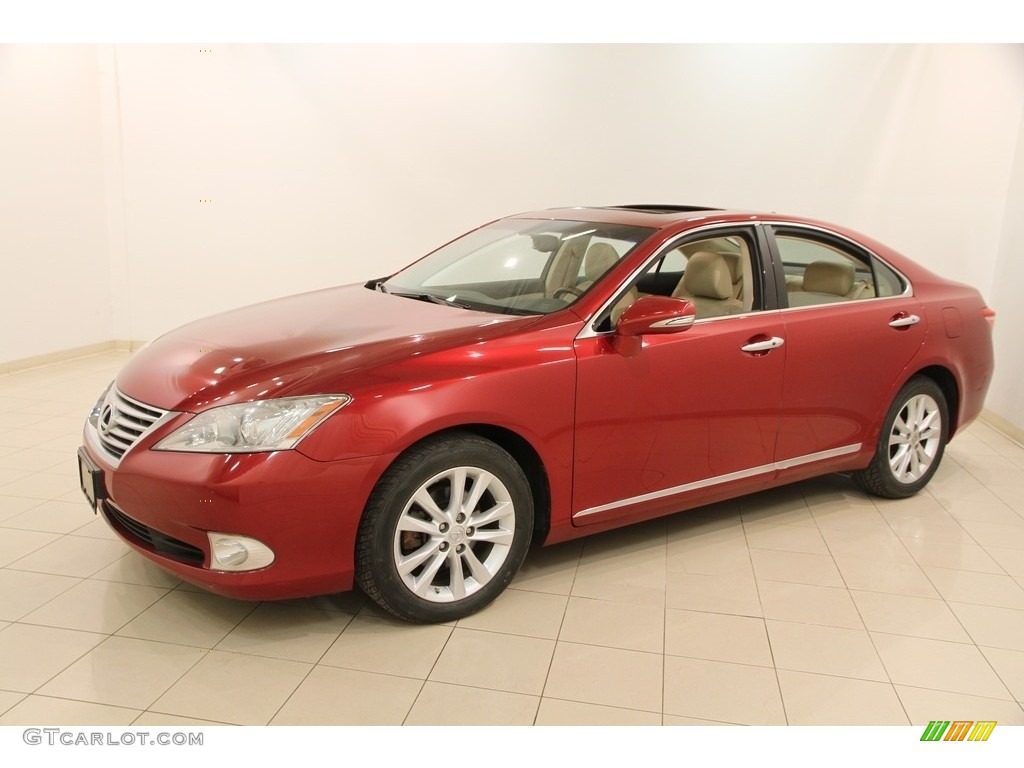 2011 ES 350 - Matador Red Mica / Parchment photo #3