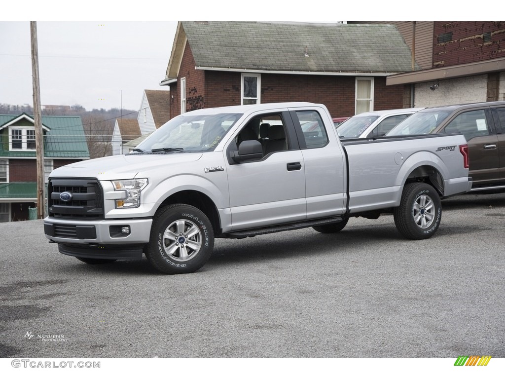 2017 F150 XL SuperCab 4x4 - Ingot Silver / Earth Gray photo #1