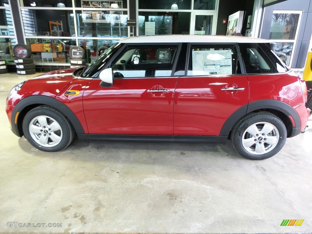 Blazing Red Metallic 2017 Mini Hardtop Cooper 4 Door Exterior Photo #119348583