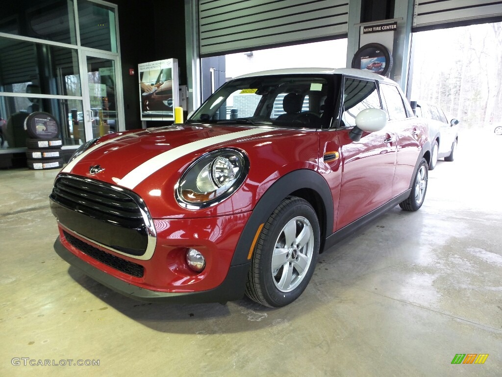 Blazing Red Metallic 2017 Mini Hardtop Cooper 4 Door Exterior Photo #119348604