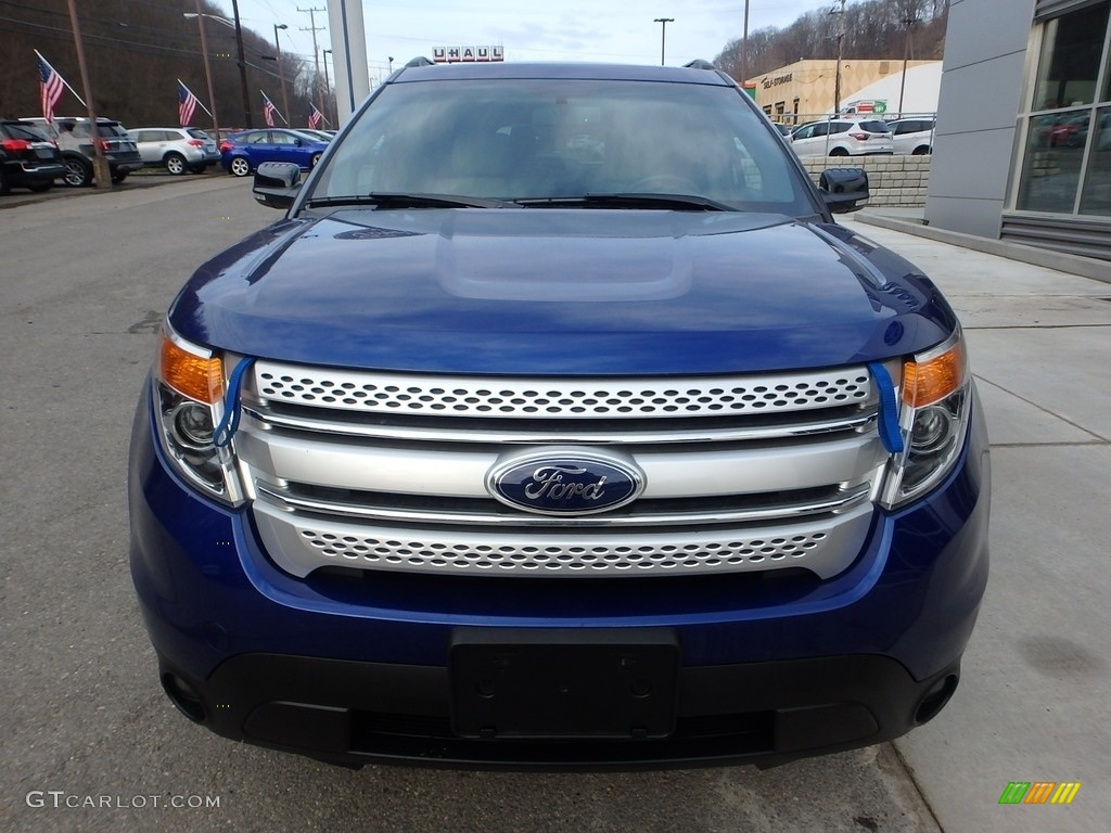 2014 Explorer XLT 4WD - Deep Impact Blue / Medium Light Stone photo #8