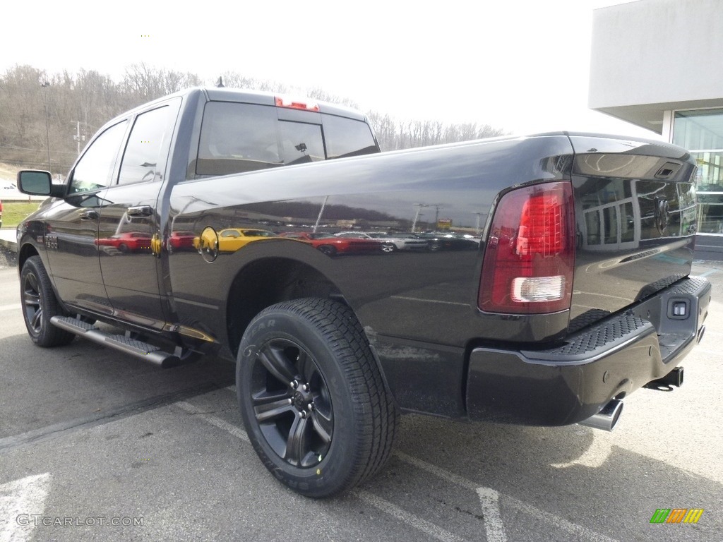 2017 1500 Sport Quad Cab 4x4 - Brilliant Black Crystal Pearl / Black photo #2