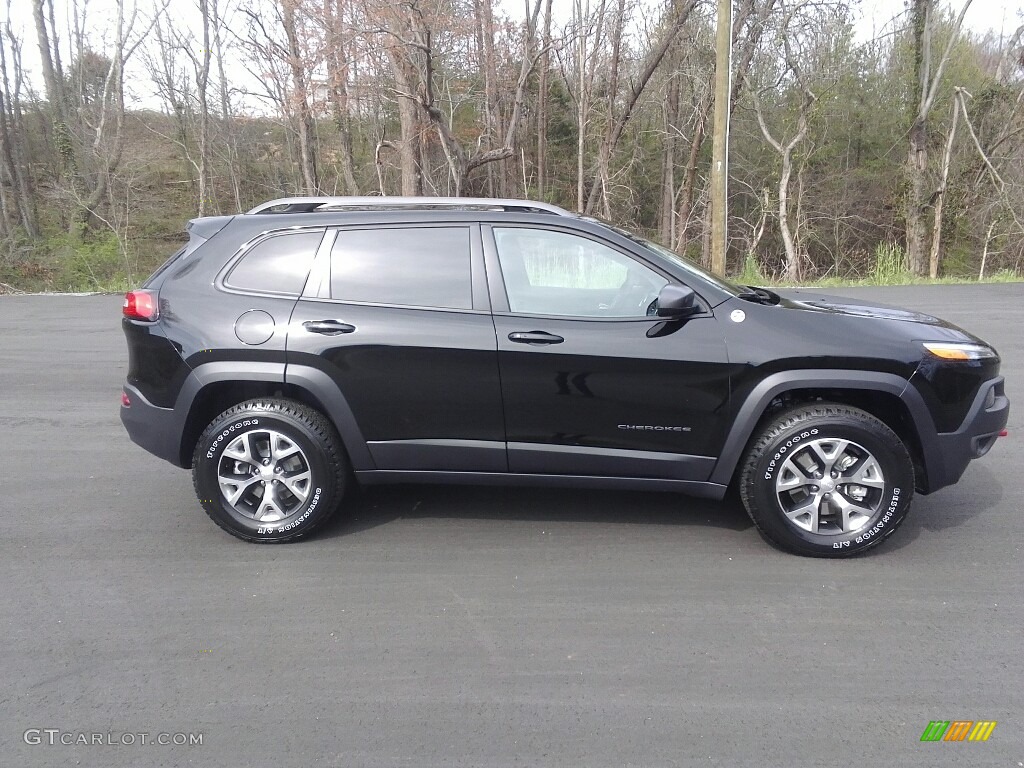 Diamond Black Crystal Pearl 2017 Jeep Cherokee Trailhawk 4x4 Exterior Photo #119352867