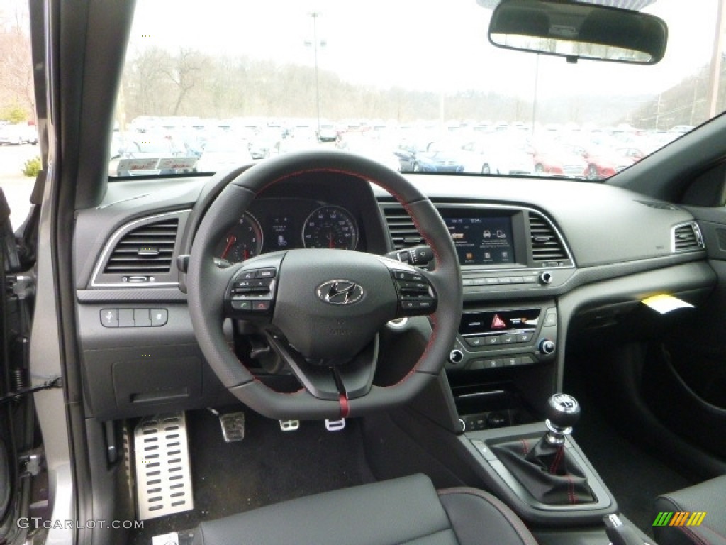 Black Interior 2017 Hyundai Elantra Sport Photo #119354136