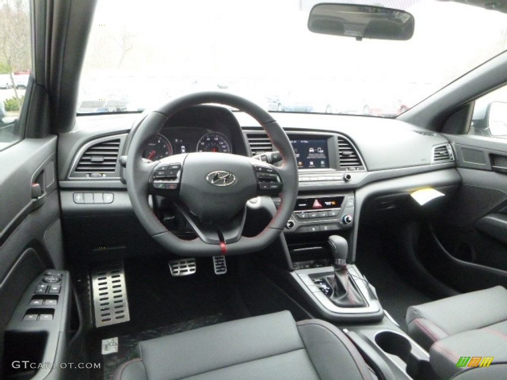 Black Interior 2017 Hyundai Elantra Sport Photo #119354202