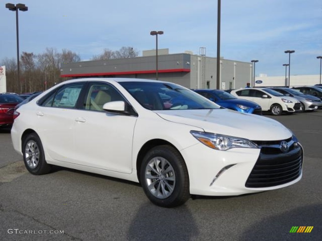 2017 Camry LE - Super White / Almond photo #1