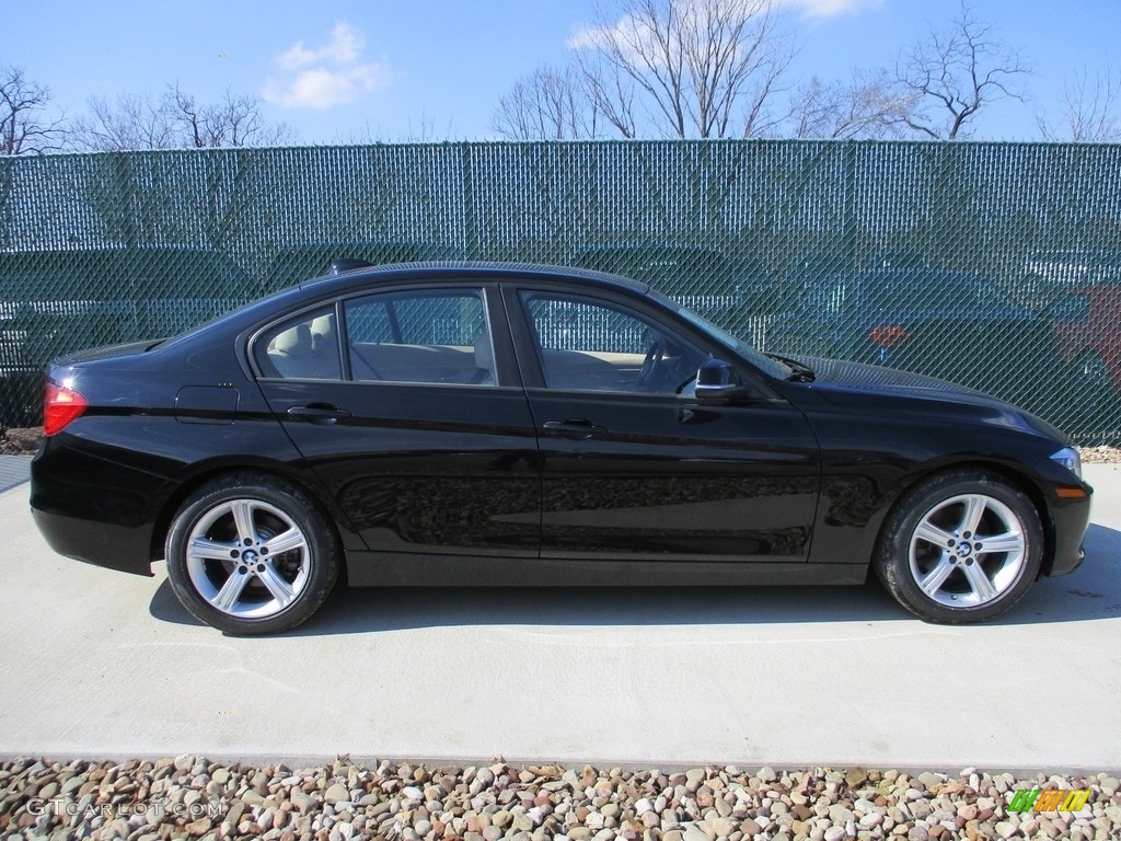 2014 3 Series 320i xDrive Sedan - Jet Black / Venetian Beige photo #2