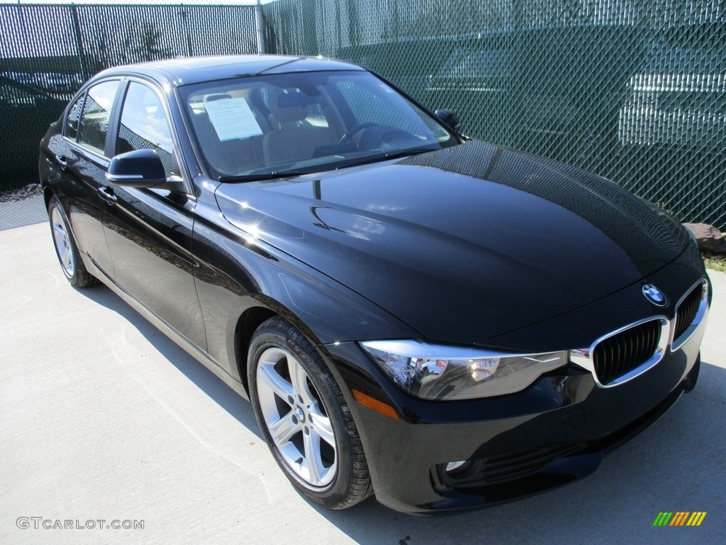 2014 3 Series 320i xDrive Sedan - Jet Black / Venetian Beige photo #5