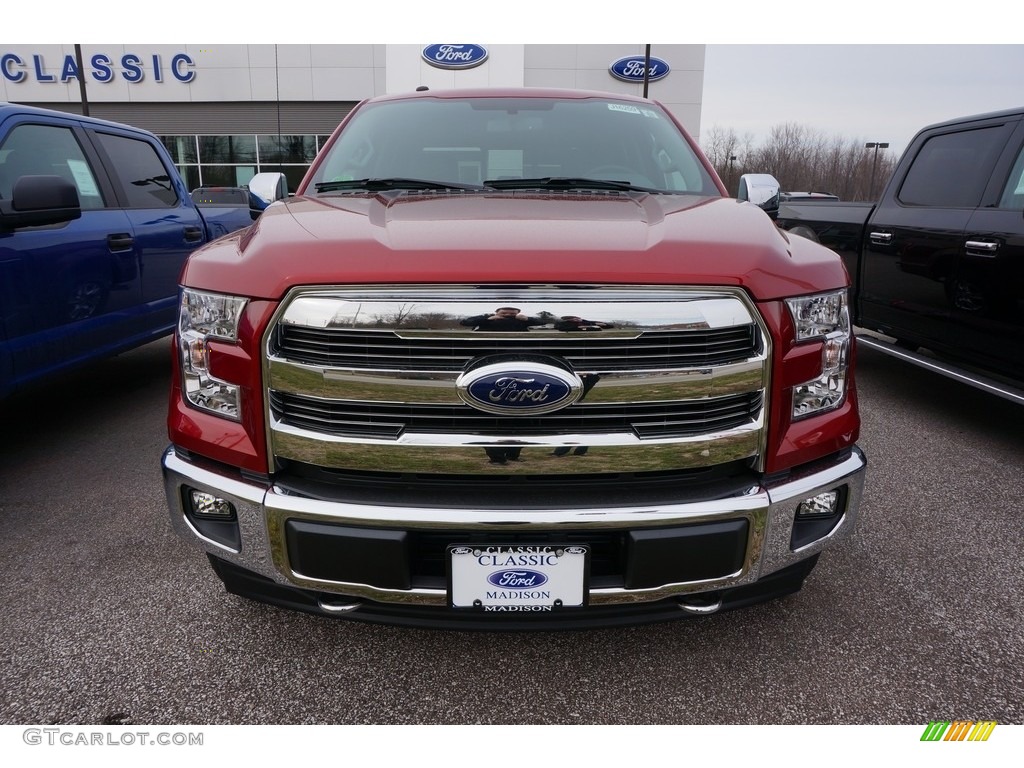 2017 F150 Lariat SuperCrew 4X4 - Ruby Red / Black photo #2