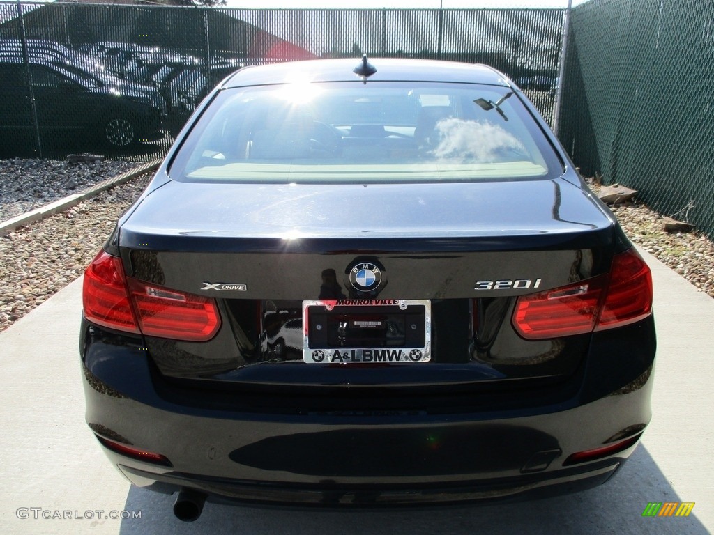 2014 3 Series 320i xDrive Sedan - Jet Black / Venetian Beige photo #9