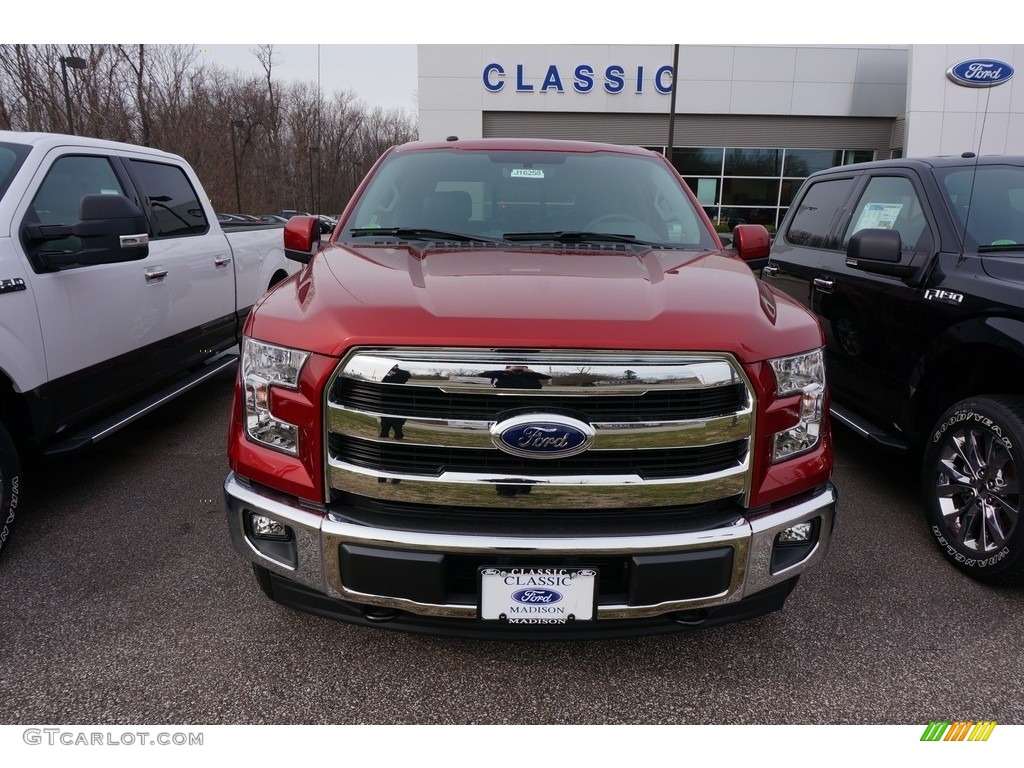 2017 F150 Lariat SuperCrew 4X4 - Ruby Red / Black photo #2
