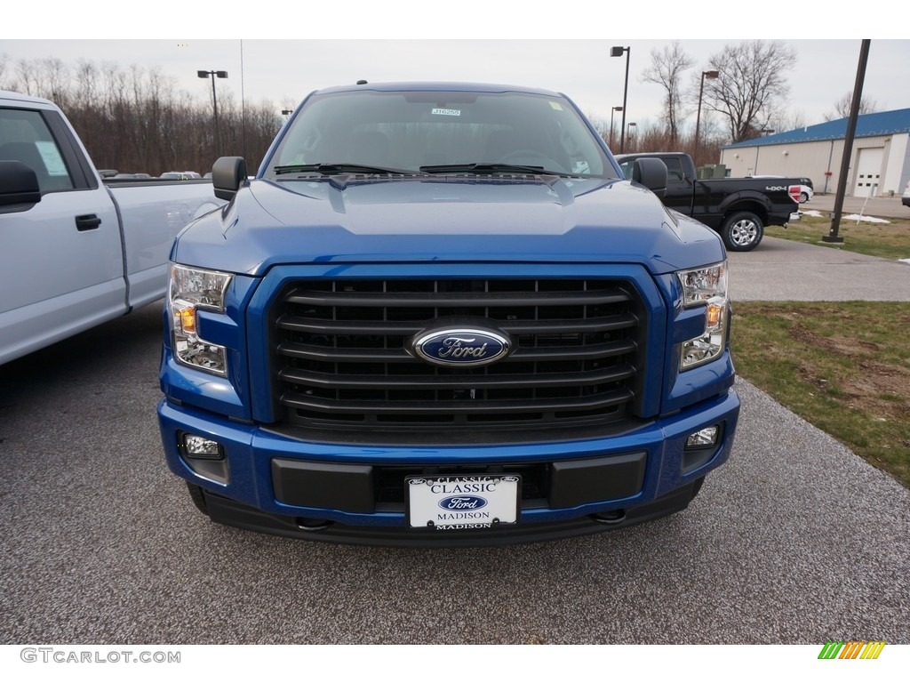 2017 F150 XLT SuperCab 4x4 - Lightning Blue / Black photo #2