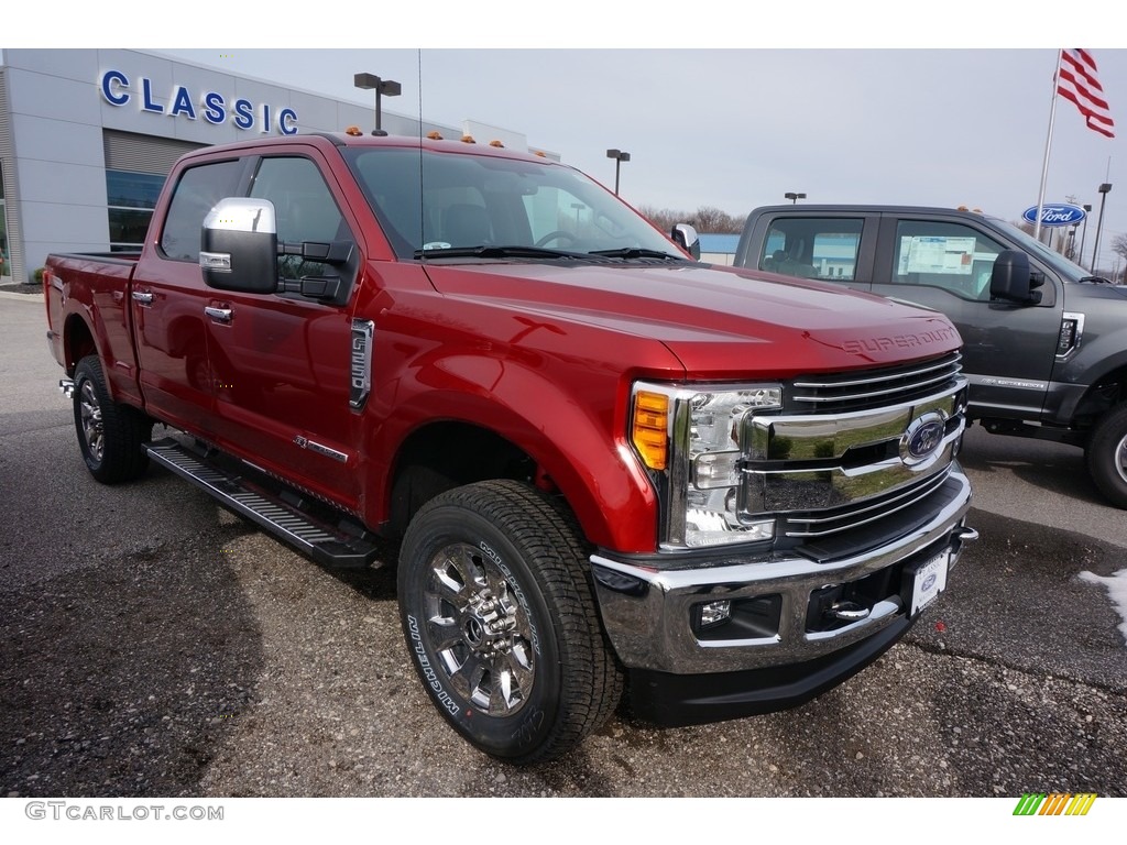 2017 F250 Super Duty XLT Crew Cab 4x4 - Ruby Red / Black photo #1