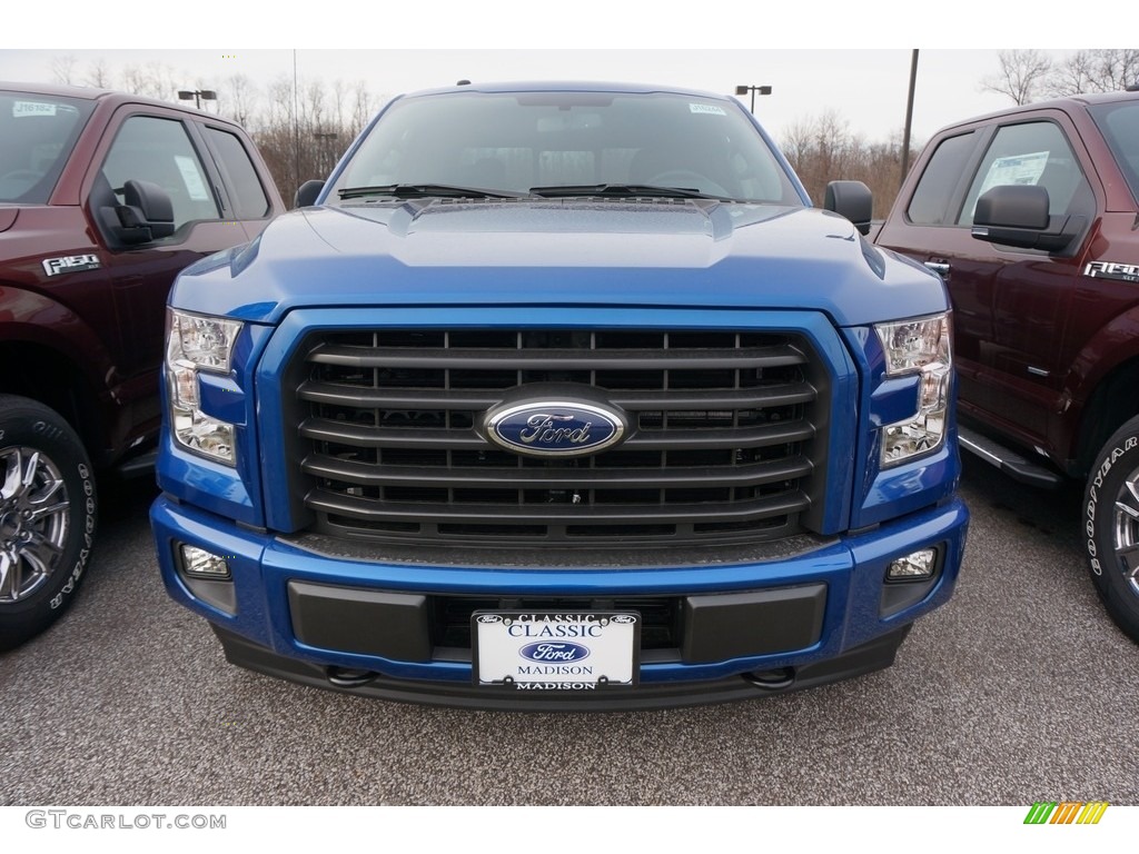 2017 F150 XLT SuperCab 4x4 - Lightning Blue / Black photo #2
