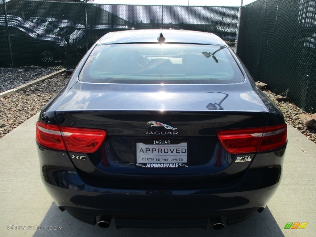 2017 XE 35t Premium AWD - Dark Sapphire Blue / Light Oyster photo #10