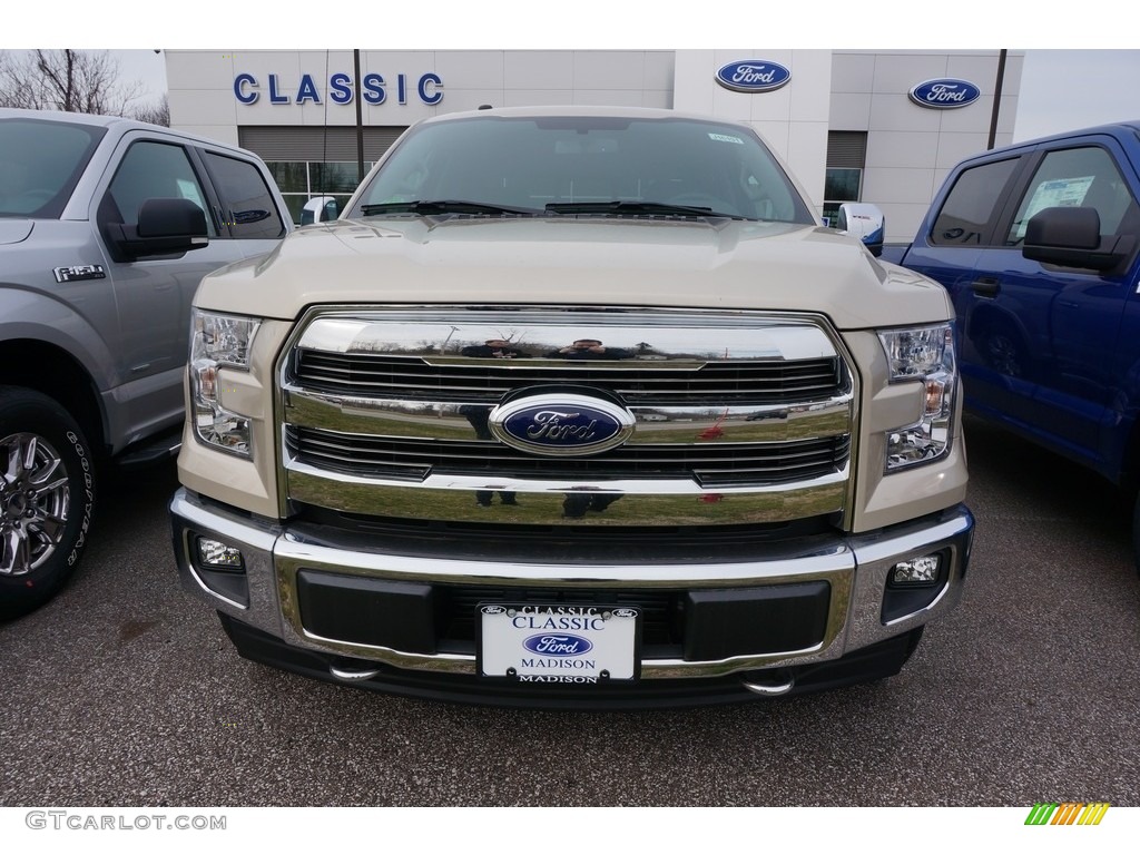 2017 F150 Lariat SuperCrew 4X4 - White Gold / Black photo #2