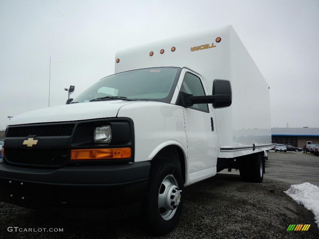 2017 Express Cutaway 3500 Moving Van - Summit White / Medium Pewter photo #1