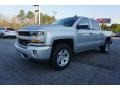 2017 Silver Ice Metallic Chevrolet Silverado 1500 LT Crew Cab 4x4  photo #3