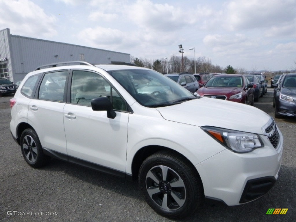 2017 Forester 2.5i - Crystal White Pearl / Gray photo #1