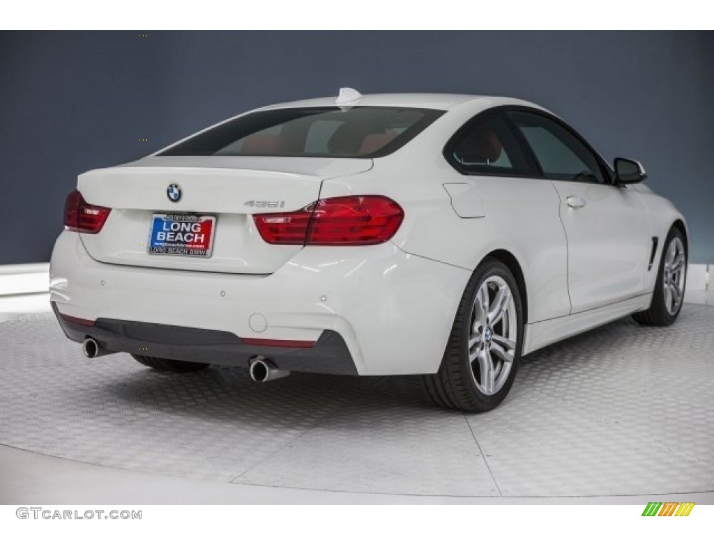 2014 4 Series 435i Coupe - Alpine White / Coral Red photo #29